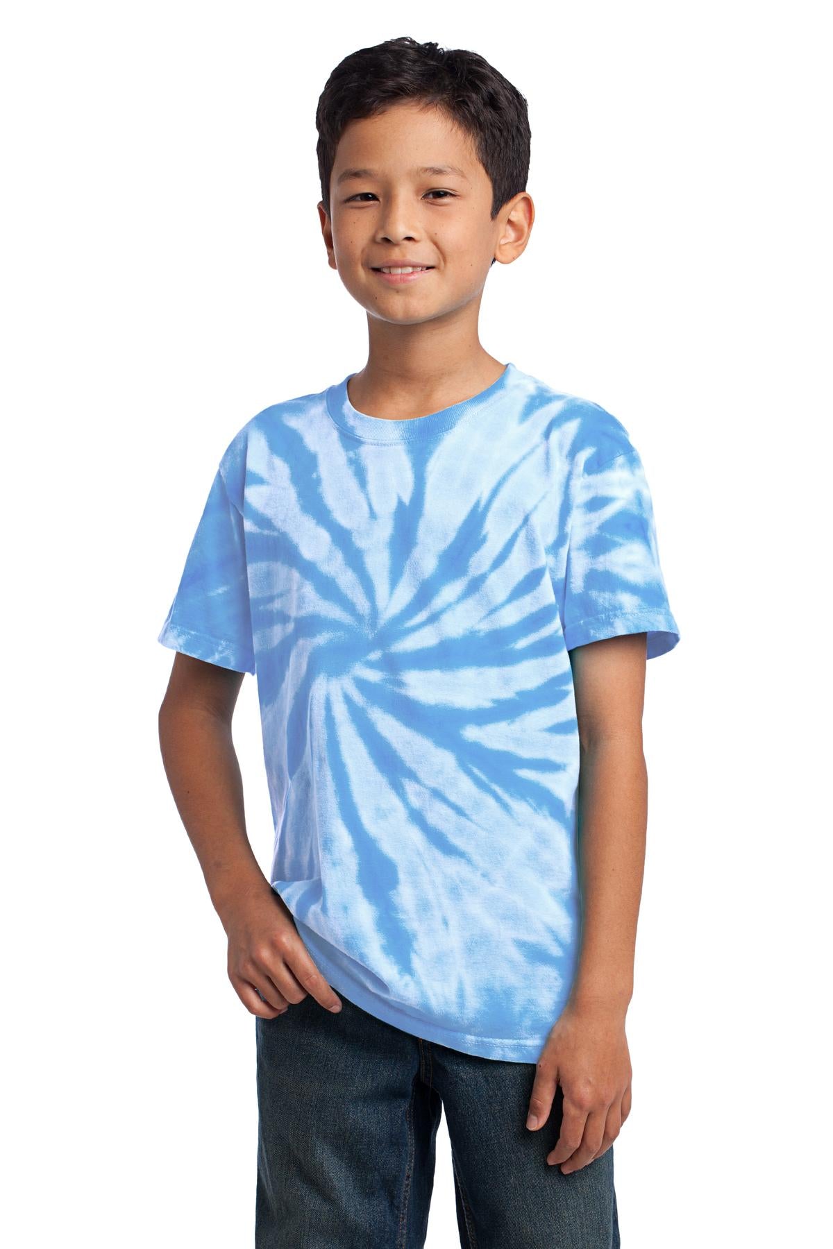 Port & Company - Youth Tie-Dye Tee. PC147Y Light Blue
