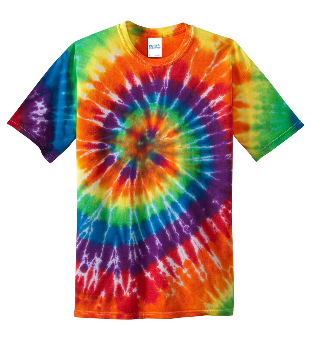 Port & Company - Tie-Dye Tee. PC147 Rainbow