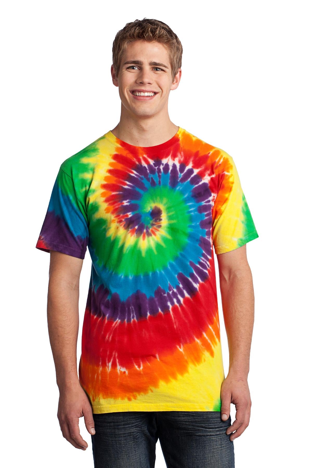 Port & Company - Tie-Dye Tee. PC147 Rainbow