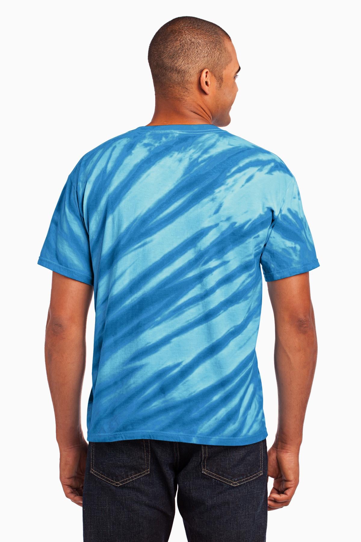 Custom Embroidered Port & Company - Tiger Stripe Tie-Dye Tee. PC148,Royal