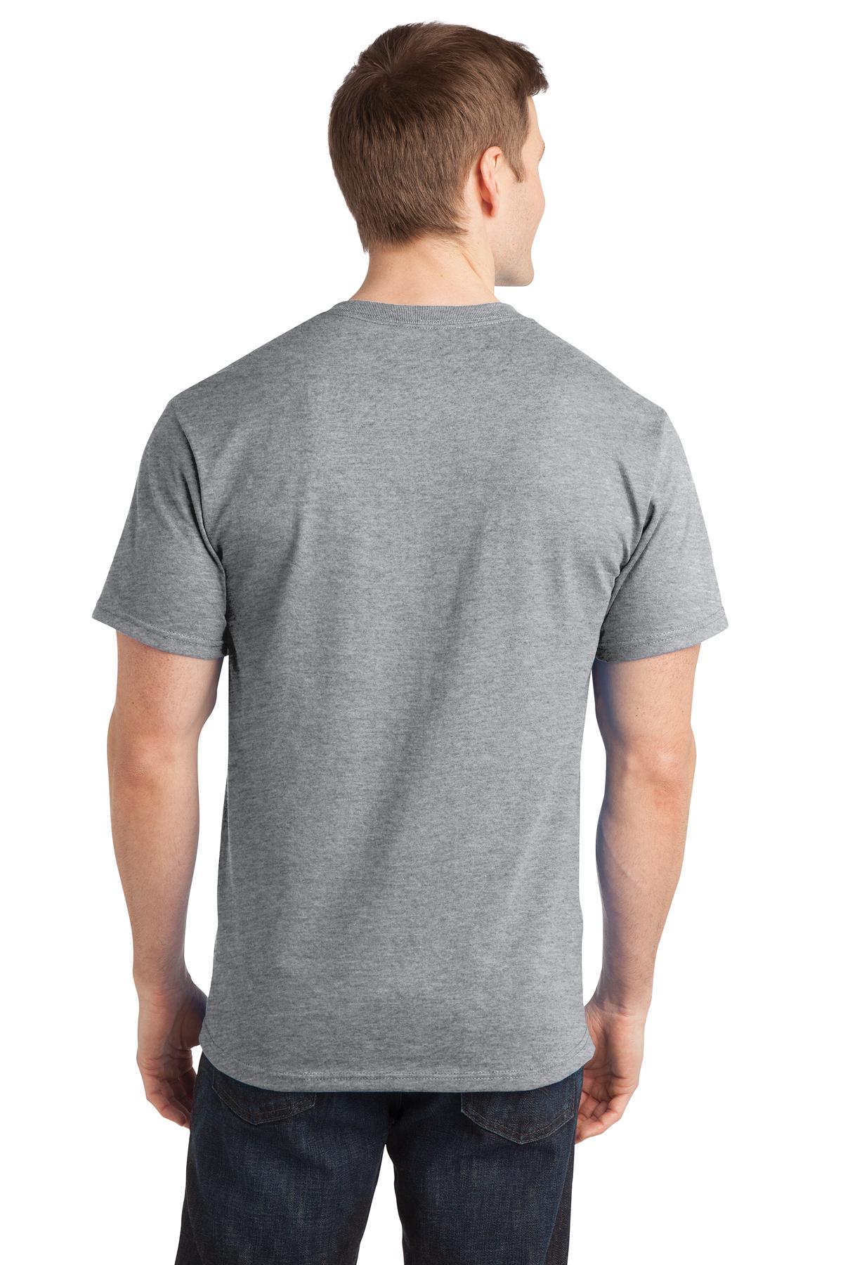 Custom Embroidered Port & Company - Ring Spun Cotton Tee. PC150,Athletic Heather