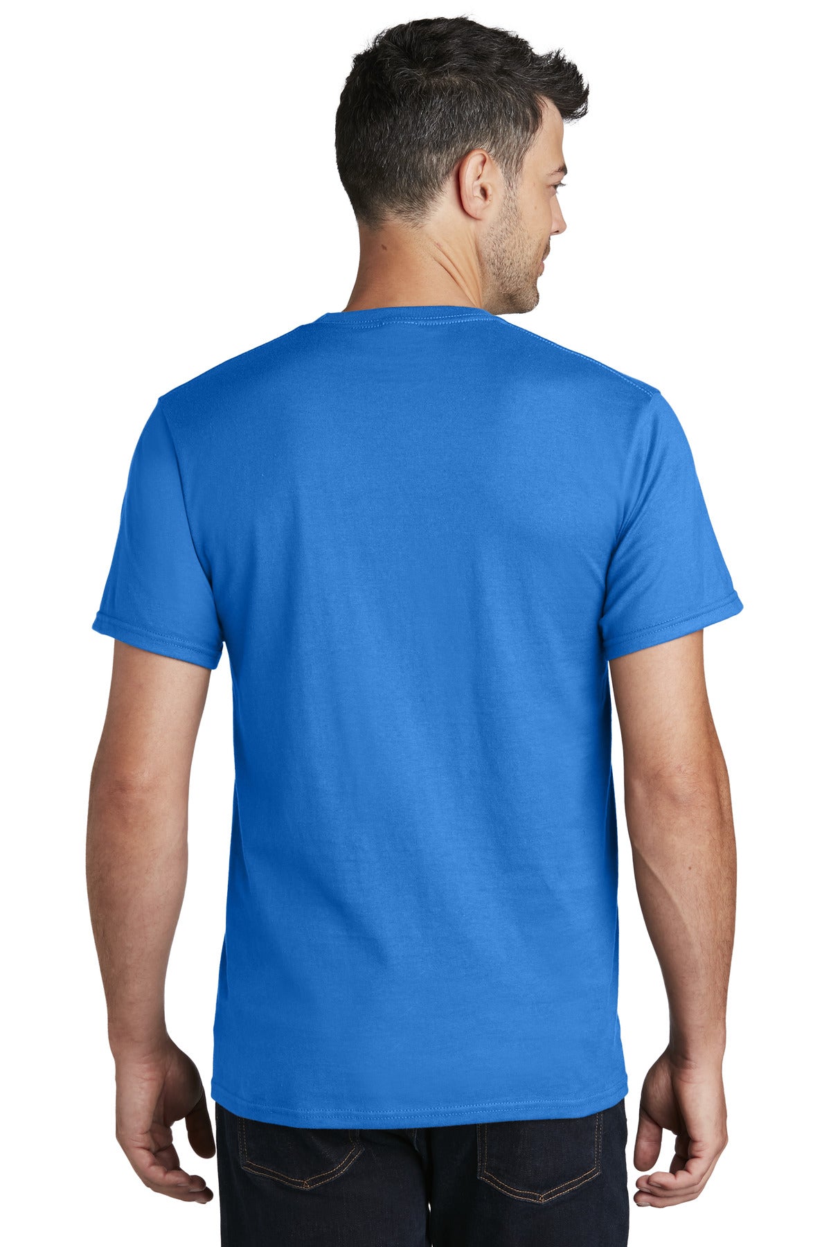 Custom Embroidered Port & Company - Ring Spun Cotton Tee. PC150,Royal