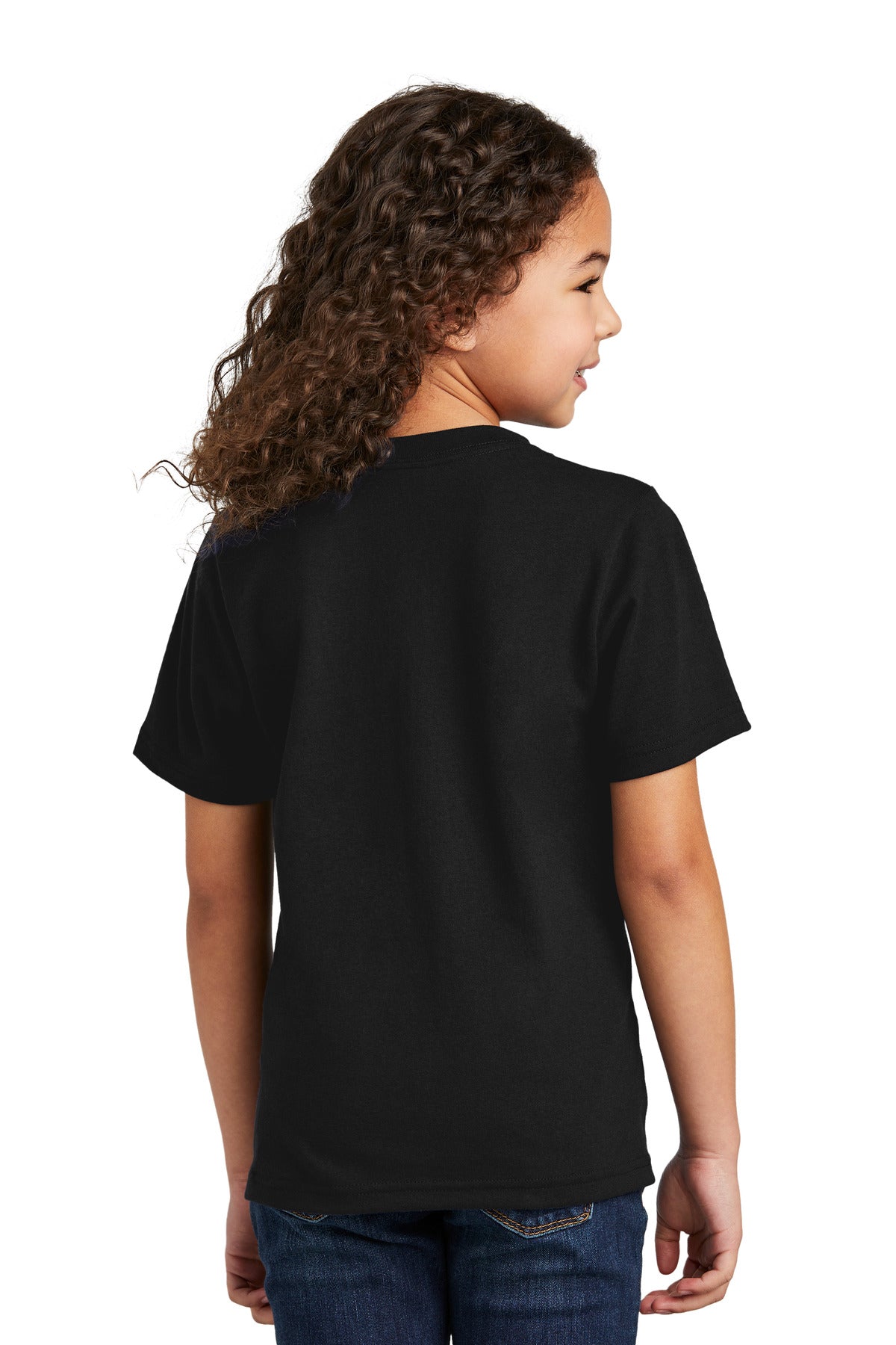 Custom Embroidered Port & Company Youth Tri-Blend Tee PC330Y,Black