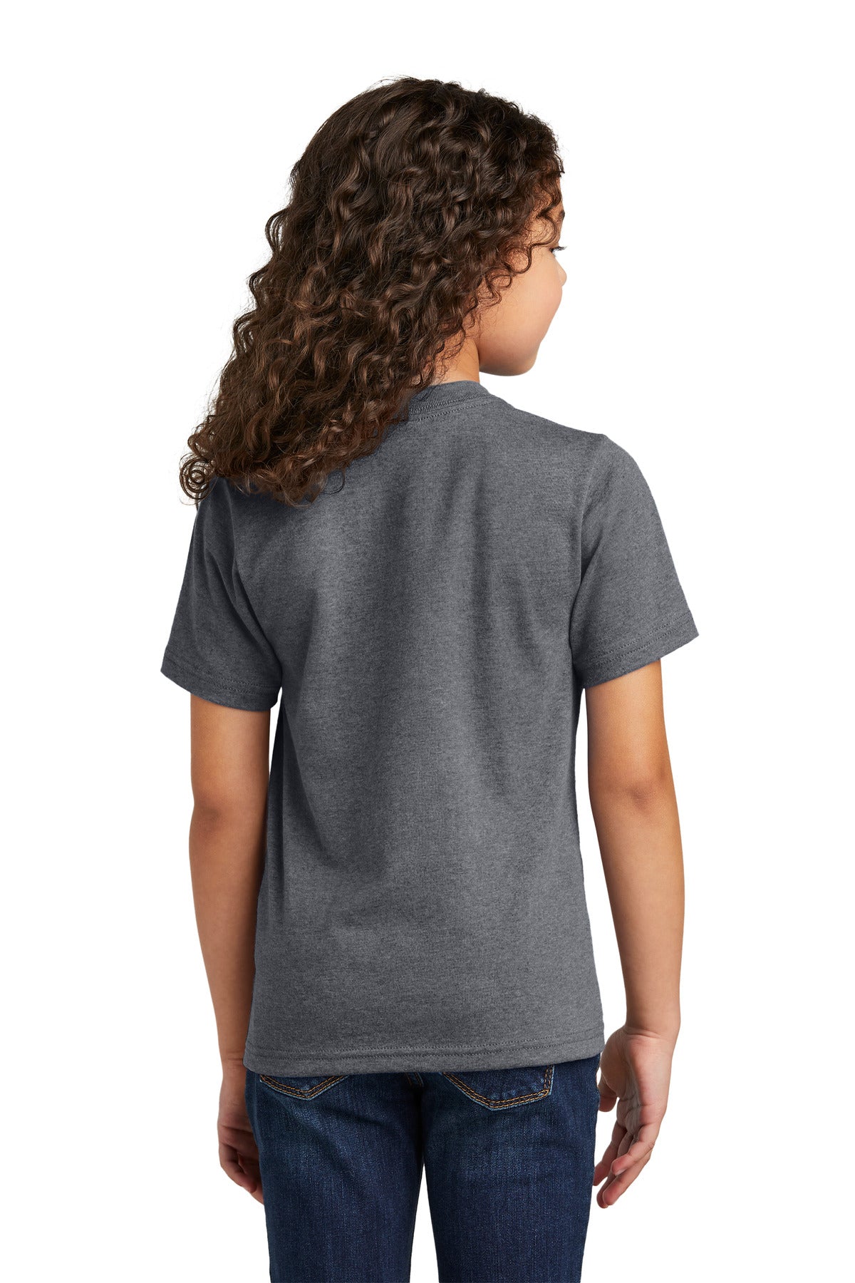 Custom Embroidered Port & Company Youth Tri-Blend Tee PC330Y,Graphite Heather