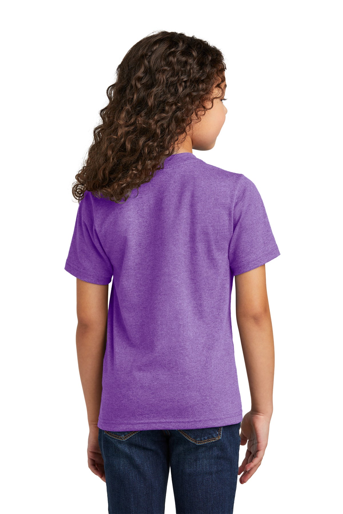 Custom Embroidered Port & Company Youth Tri-Blend Tee PC330Y,Team Purple Heather
