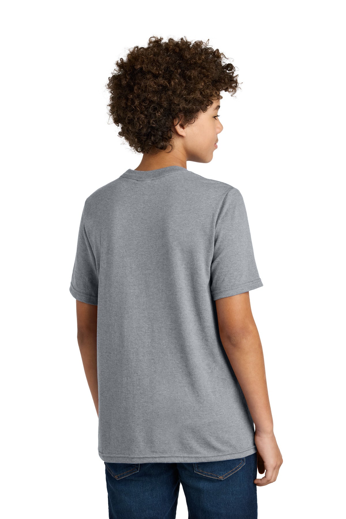 Custom Embroidered Port & Company Youth CVC Tee PC340Y,Athletic Heather