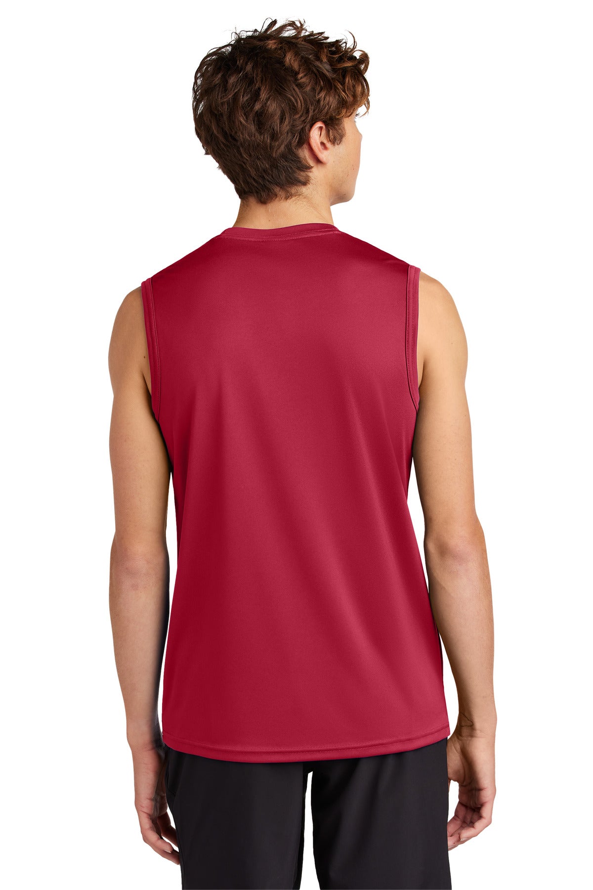 Custom Embroidered Port & Company Performance Sleeveless Tee PC380SL,Red