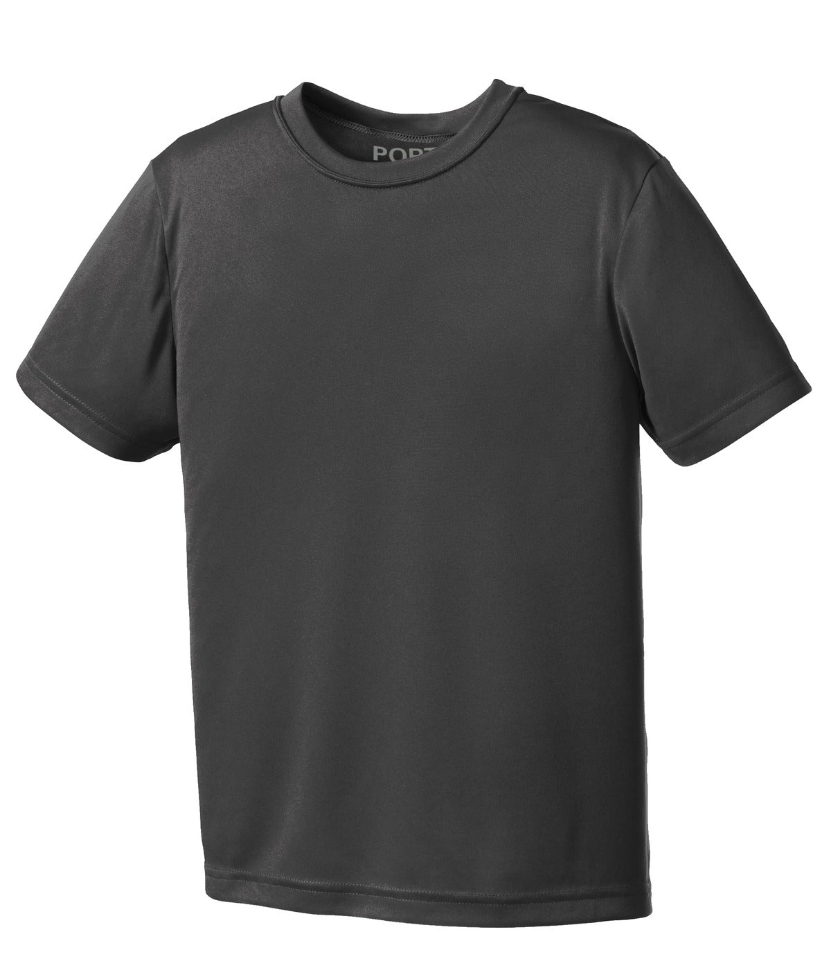 Port & Company Youth Performance Tee. PC380Y Charcoal