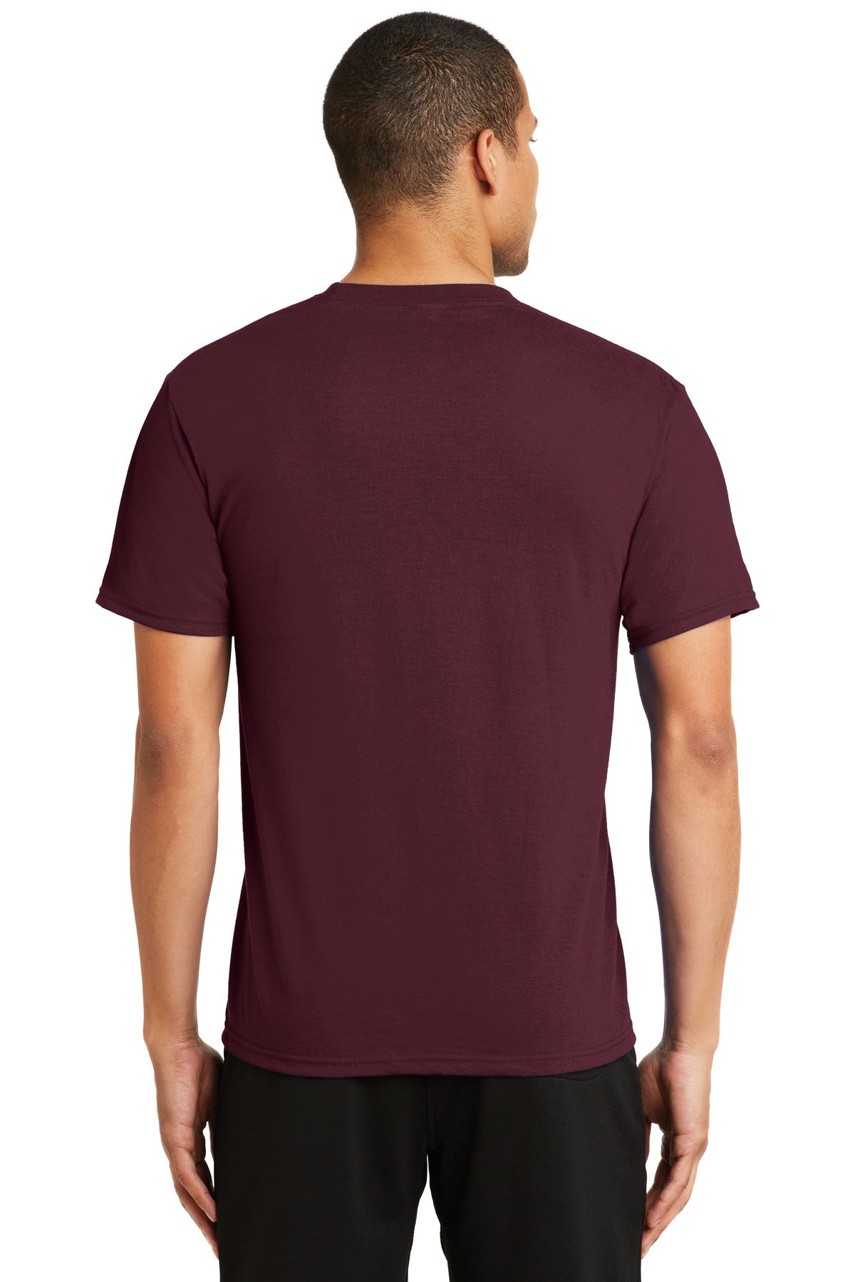Custom Embroidered Port & Company Performance Blend Tee. PC381,Athletic Maroon
