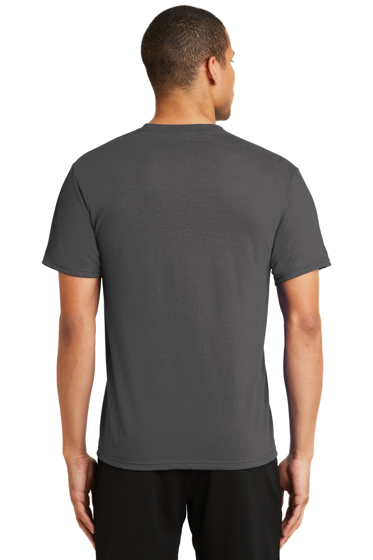 Custom Embroidered Port & Company Performance Blend Tee. PC381,Charcoal