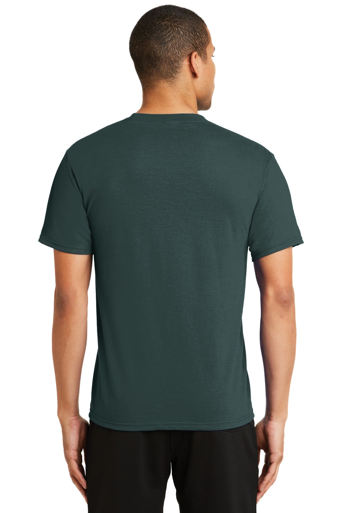 Custom Embroidered Port & Company Performance Blend Tee. PC381,Dark Green