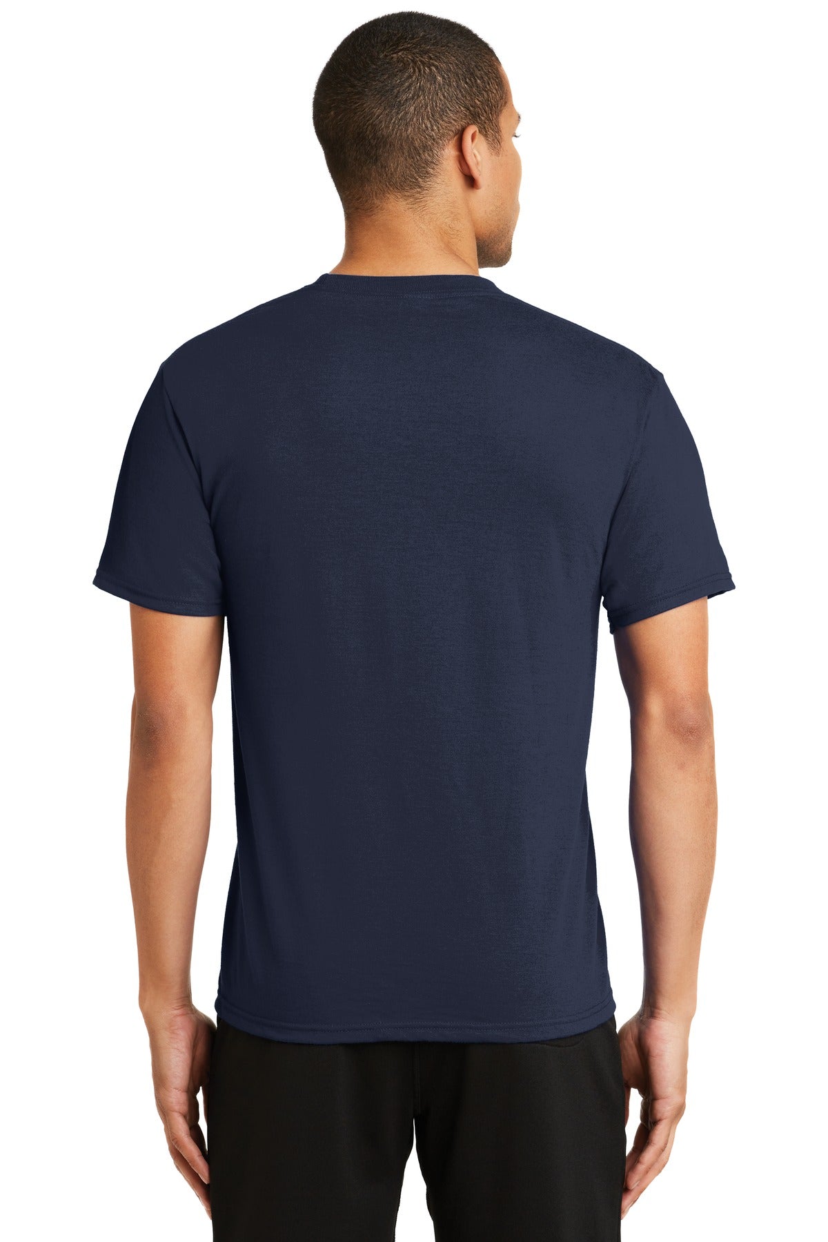 Custom Embroidered Port & Company Performance Blend Tee. PC381,Deep Navy