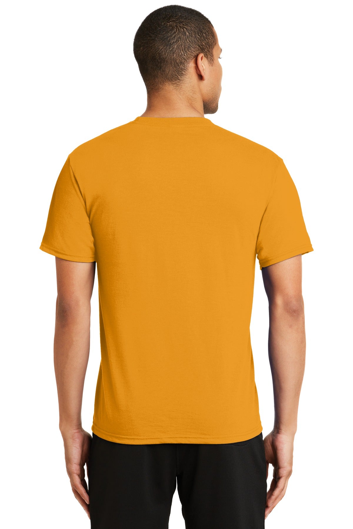Custom Embroidered Port & Company Performance Blend Tee. PC381,Gold