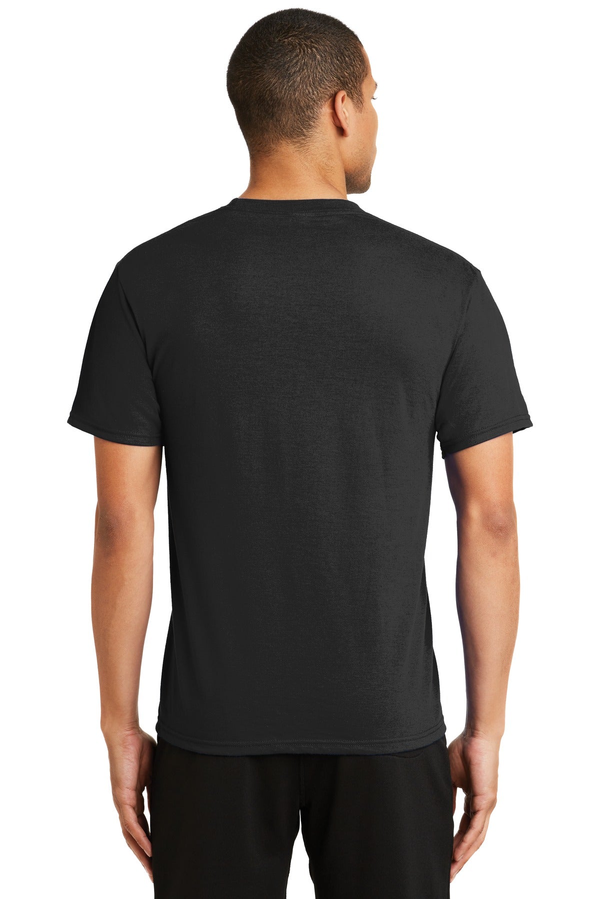 Custom Embroidered Port & Company Performance Blend Tee. PC381,Jet Black