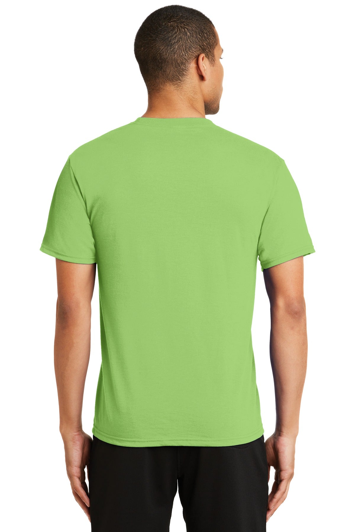Custom Embroidered Port & Company Performance Blend Tee. PC381,Lime