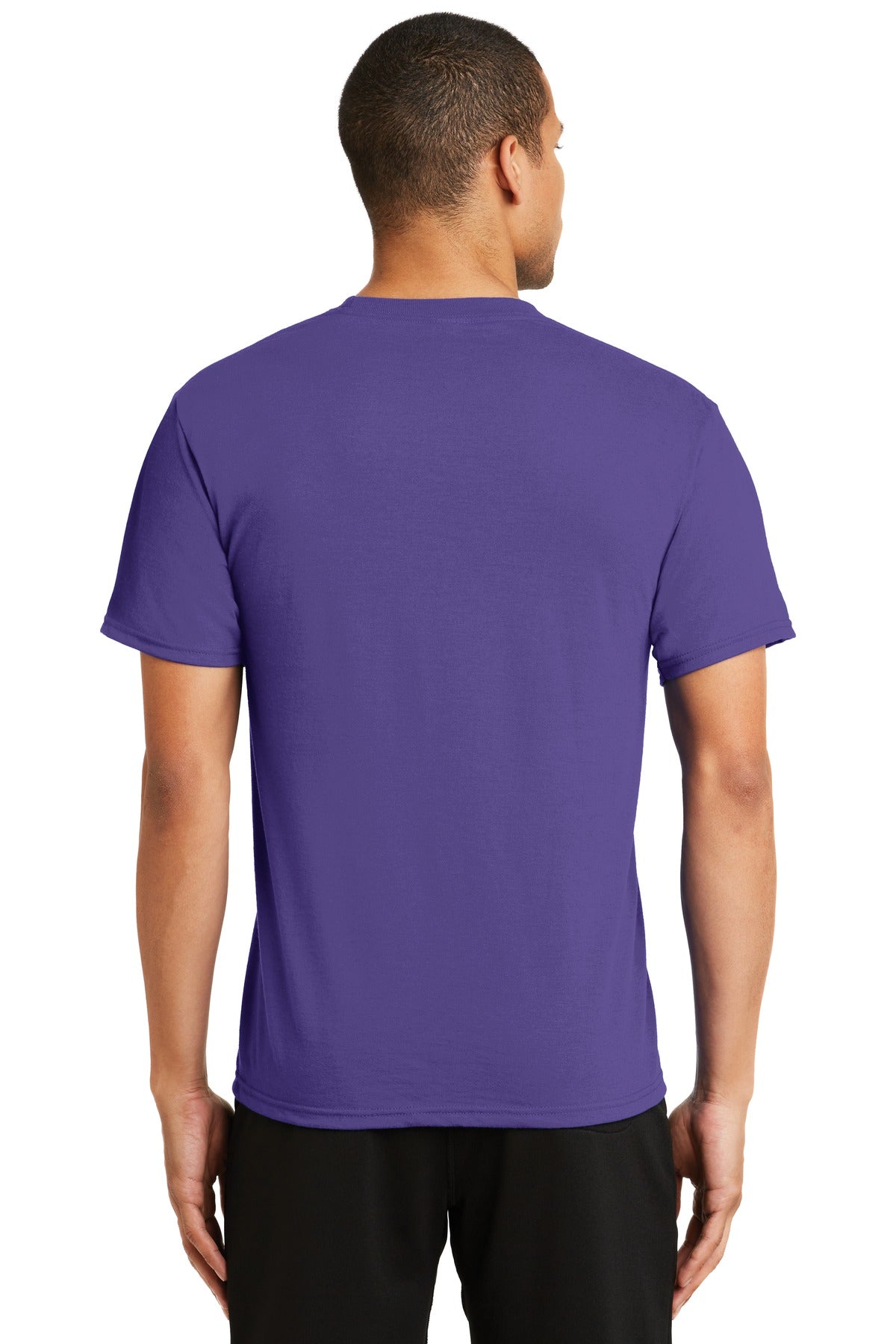Custom Embroidered Port & Company Performance Blend Tee. PC381,Purple
