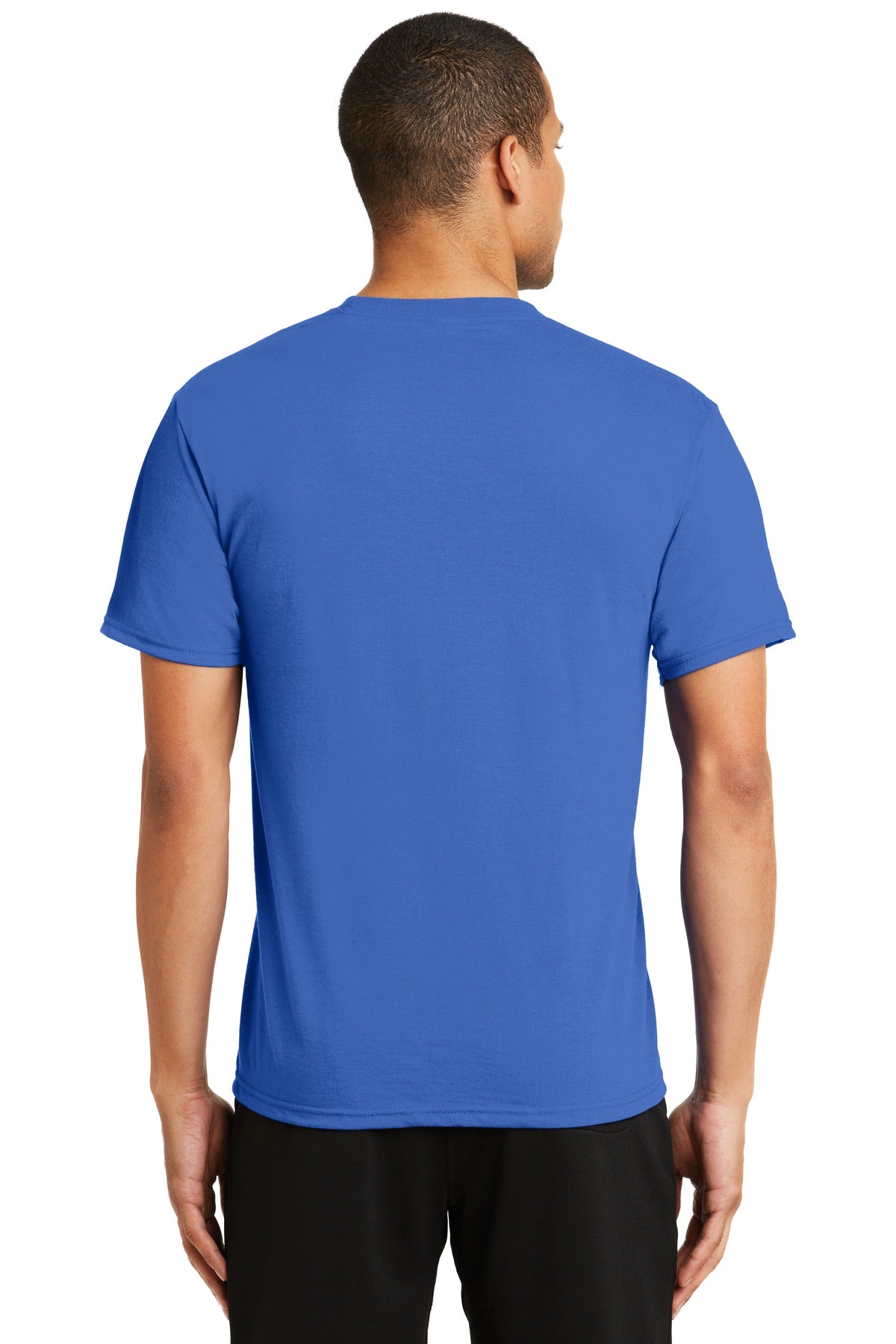 Custom Embroidered Port & Company Performance Blend Tee. PC381,True Royal