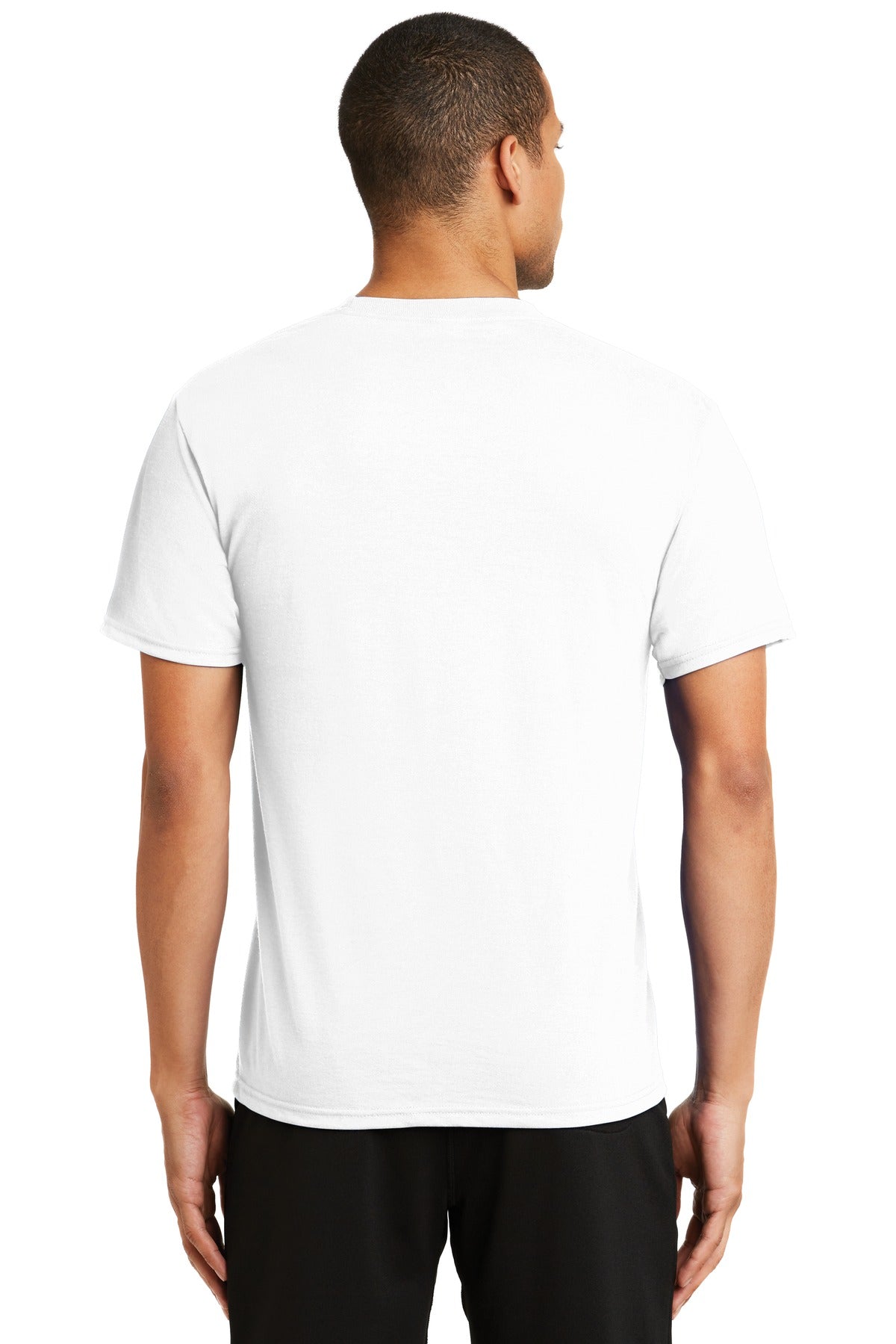 Custom Embroidered Port & Company Performance Blend Tee. PC381,White