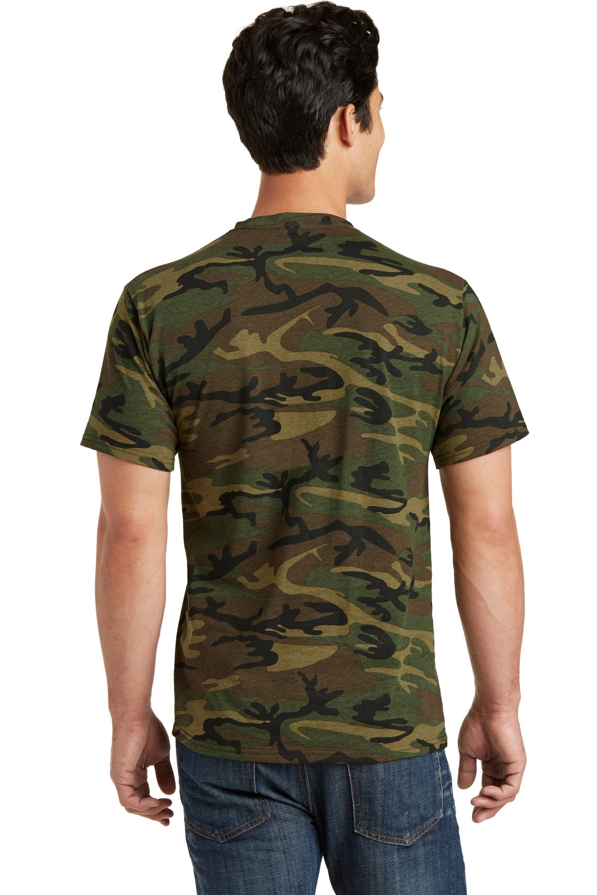 Custom Embroidered Port & Company Core Cotton Camo Tee. PC54C,Military Camo