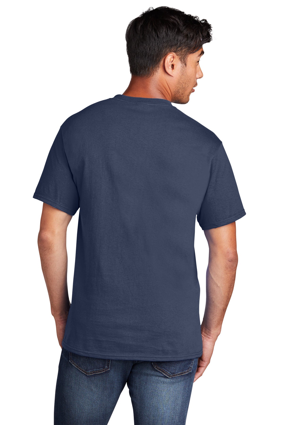 Custom Embroidered Port & Company Core Cotton DTG Tee PC54DTG,Navy