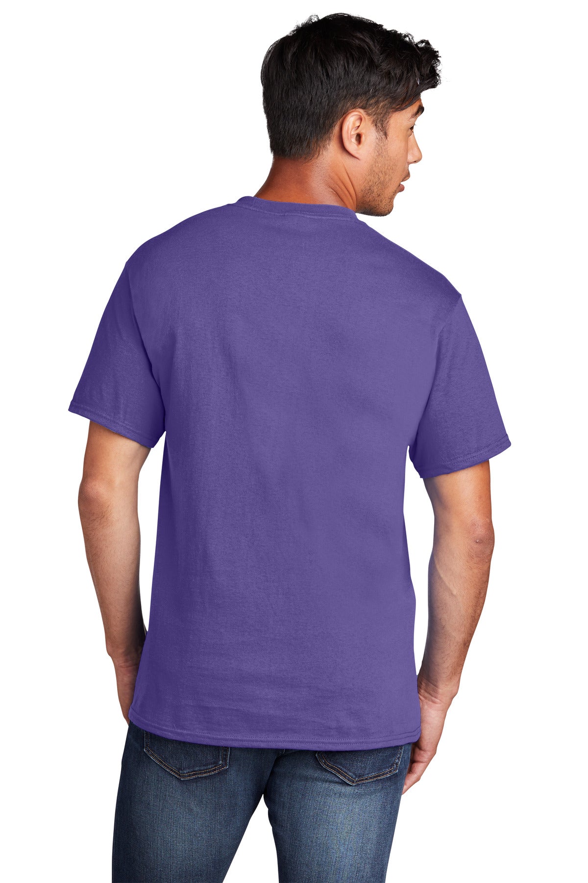 Custom Embroidered Port & Company Core Cotton DTG Tee PC54DTG,Purple