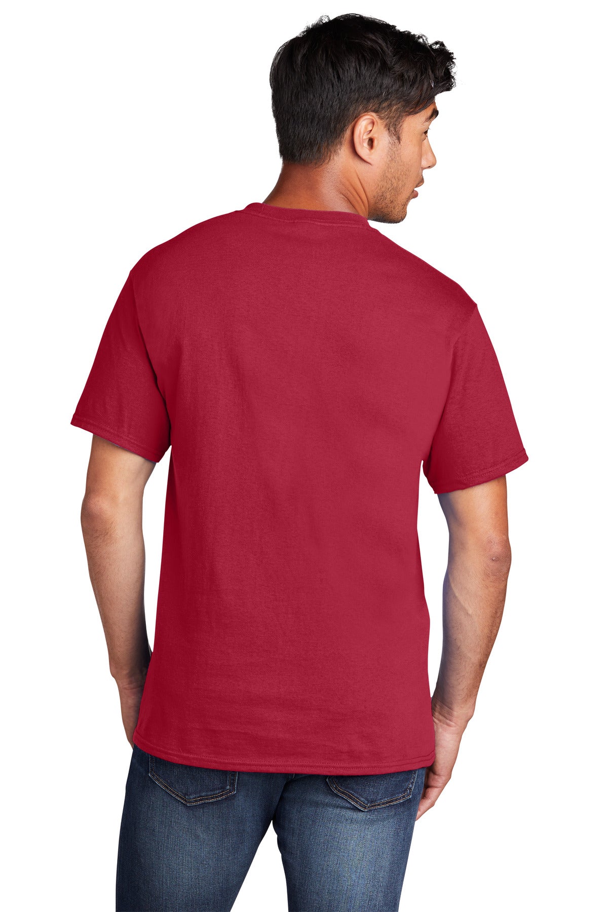 Custom Embroidered Port & Company Core Cotton DTG Tee PC54DTG,Red