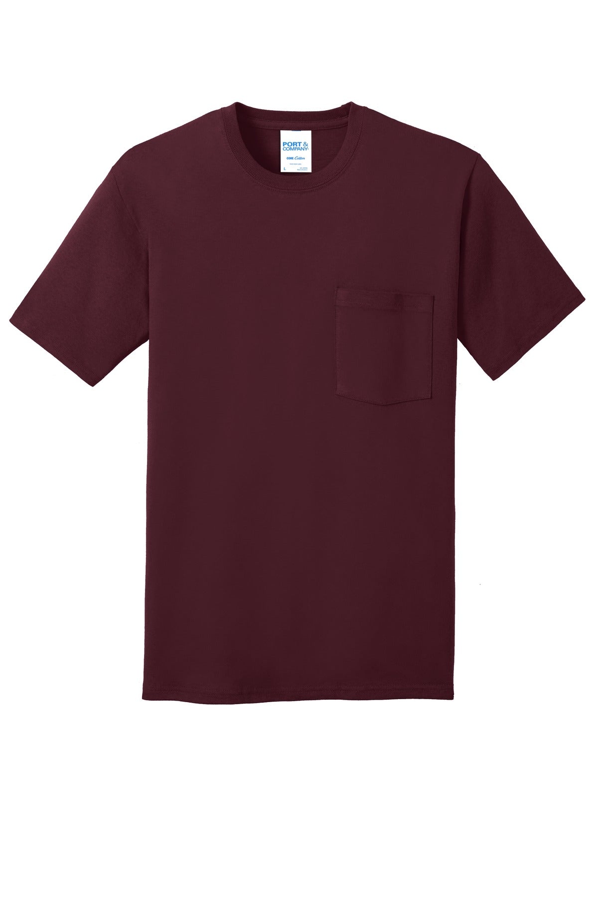 Port & Company Core Cotton Pocket Tee. PC54P