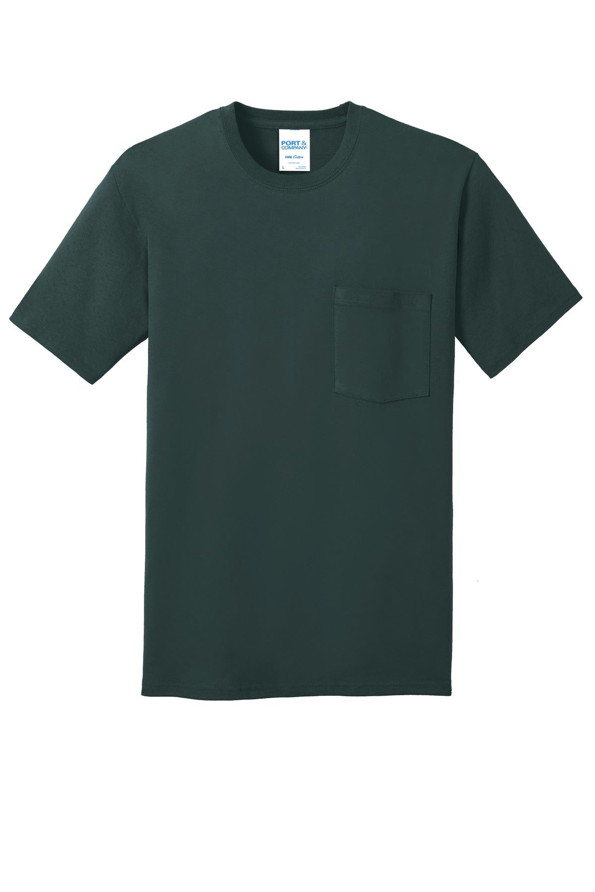 Port & Company Core Cotton Pocket Tee. PC54P