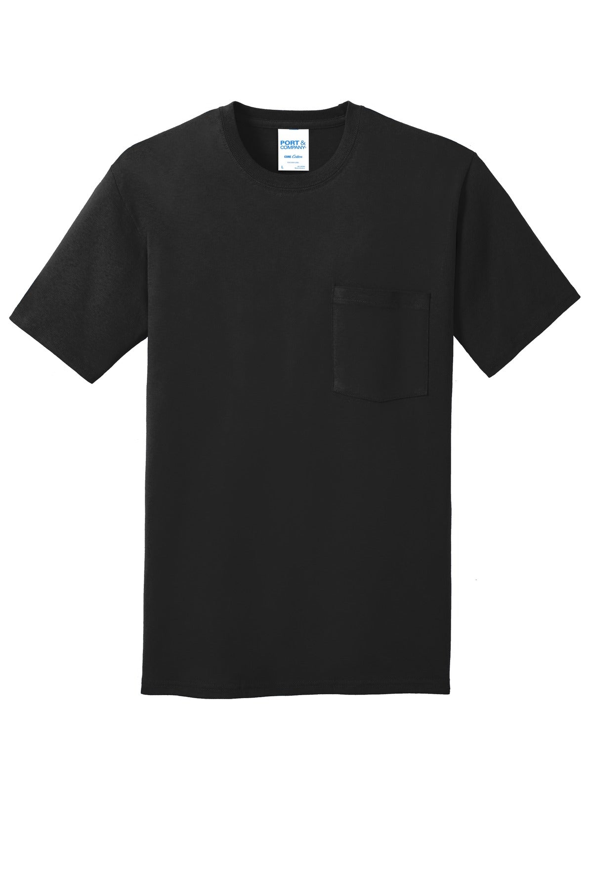 Port & Company Core Cotton Pocket Tee. PC54P