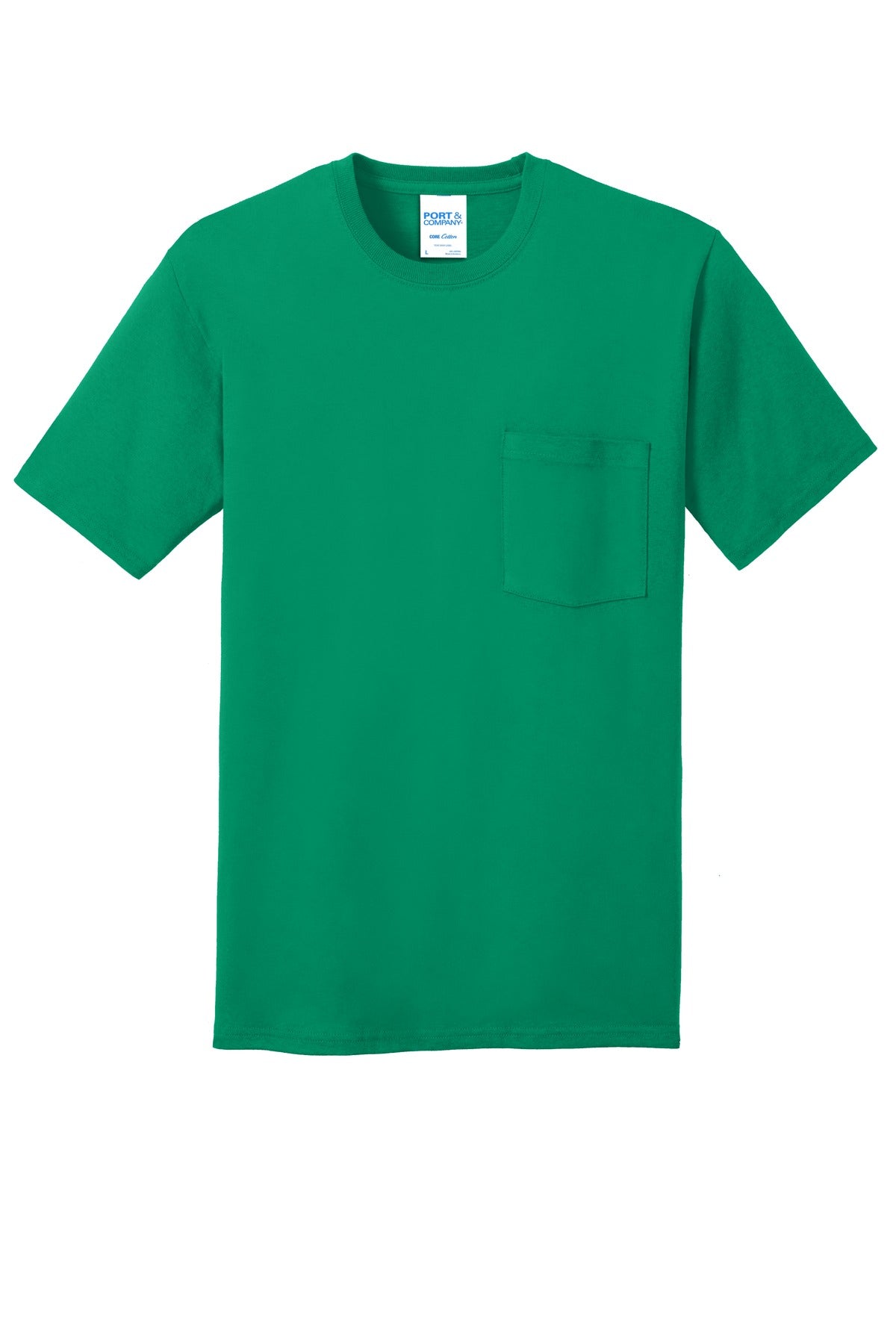 Port & Company Core Cotton Pocket Tee. PC54P