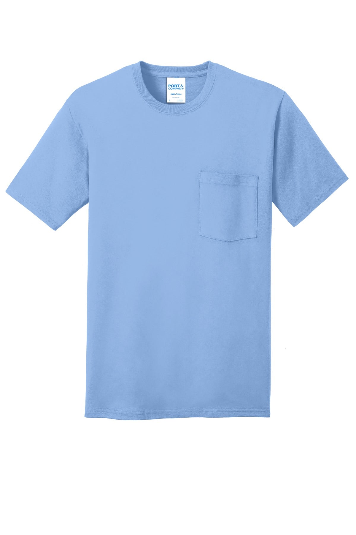 Port & Company Core Cotton Pocket Tee. PC54P