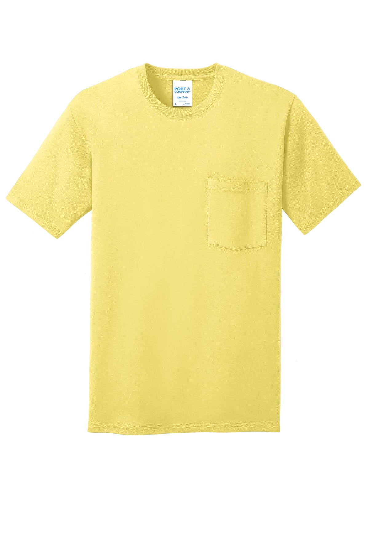 Port & Company Core Cotton Pocket Tee. PC54P
