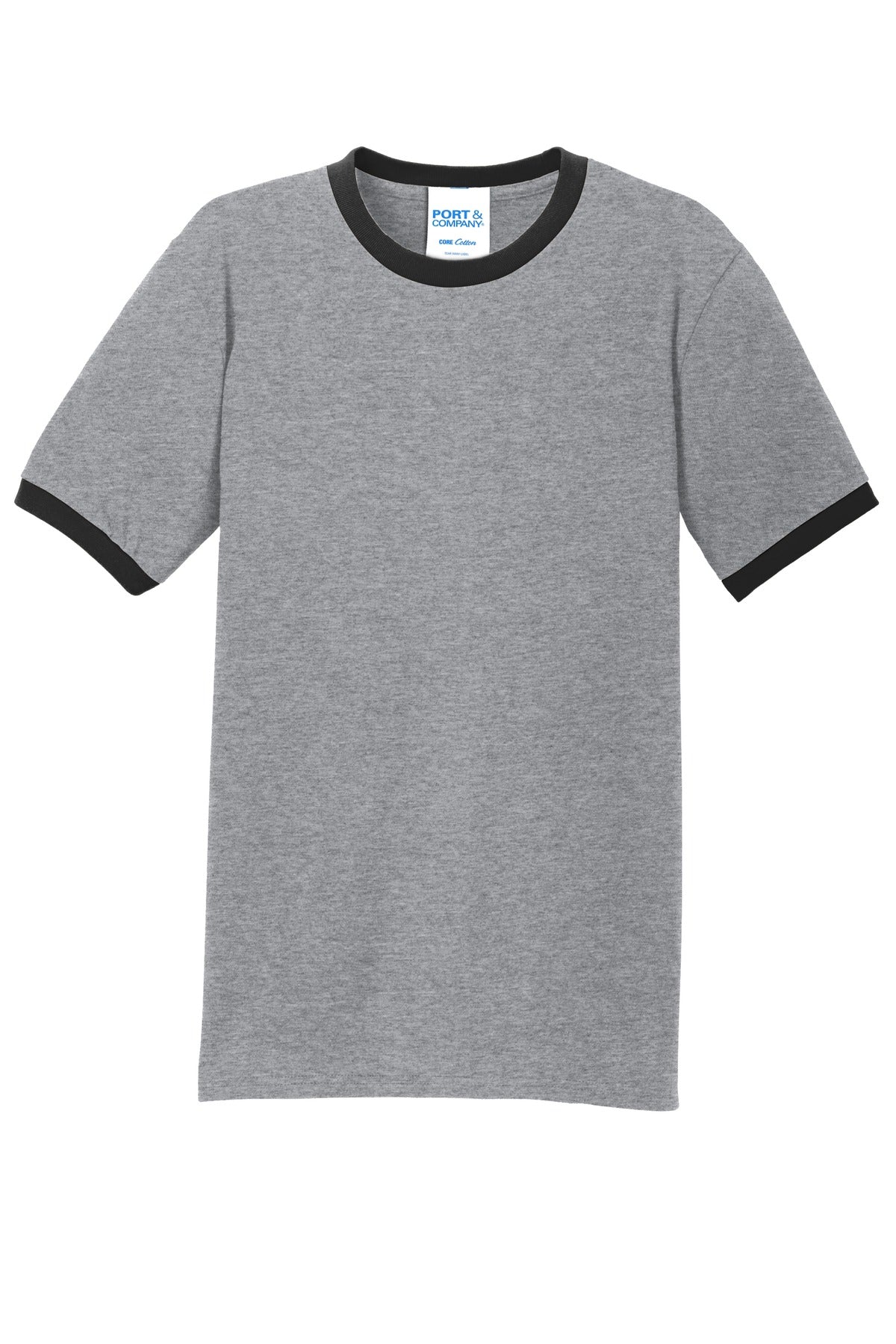 Port & Company Core Cotton Ringer Tee. PC54R