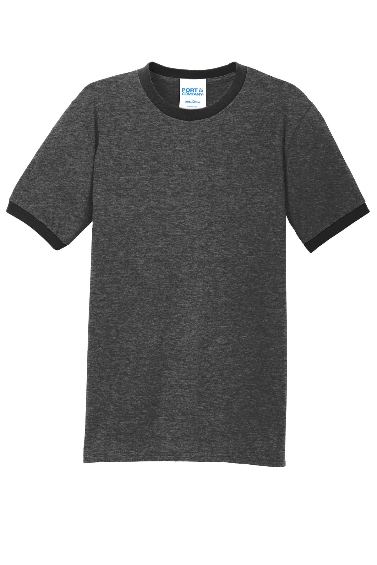Port & Company Core Cotton Ringer Tee. PC54R