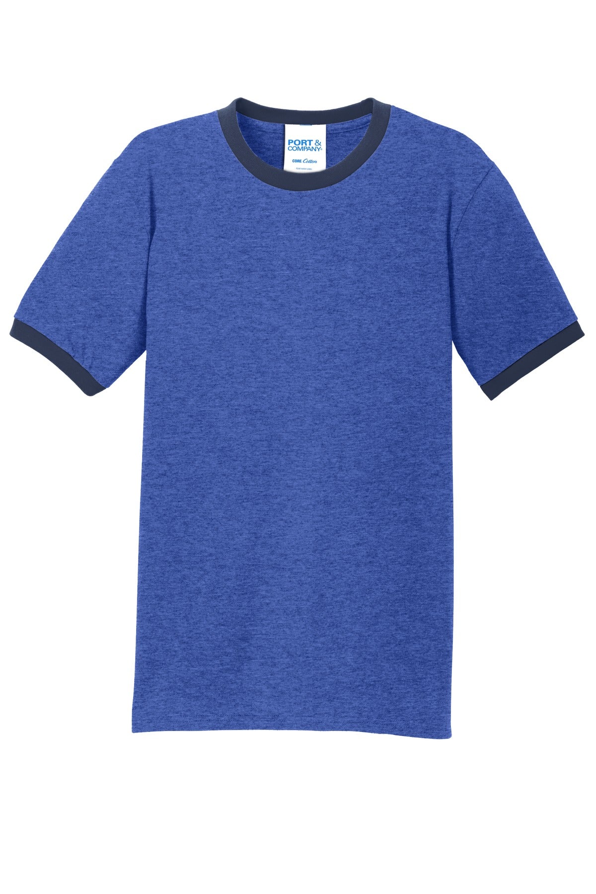 Port & Company Core Cotton Ringer Tee. PC54R