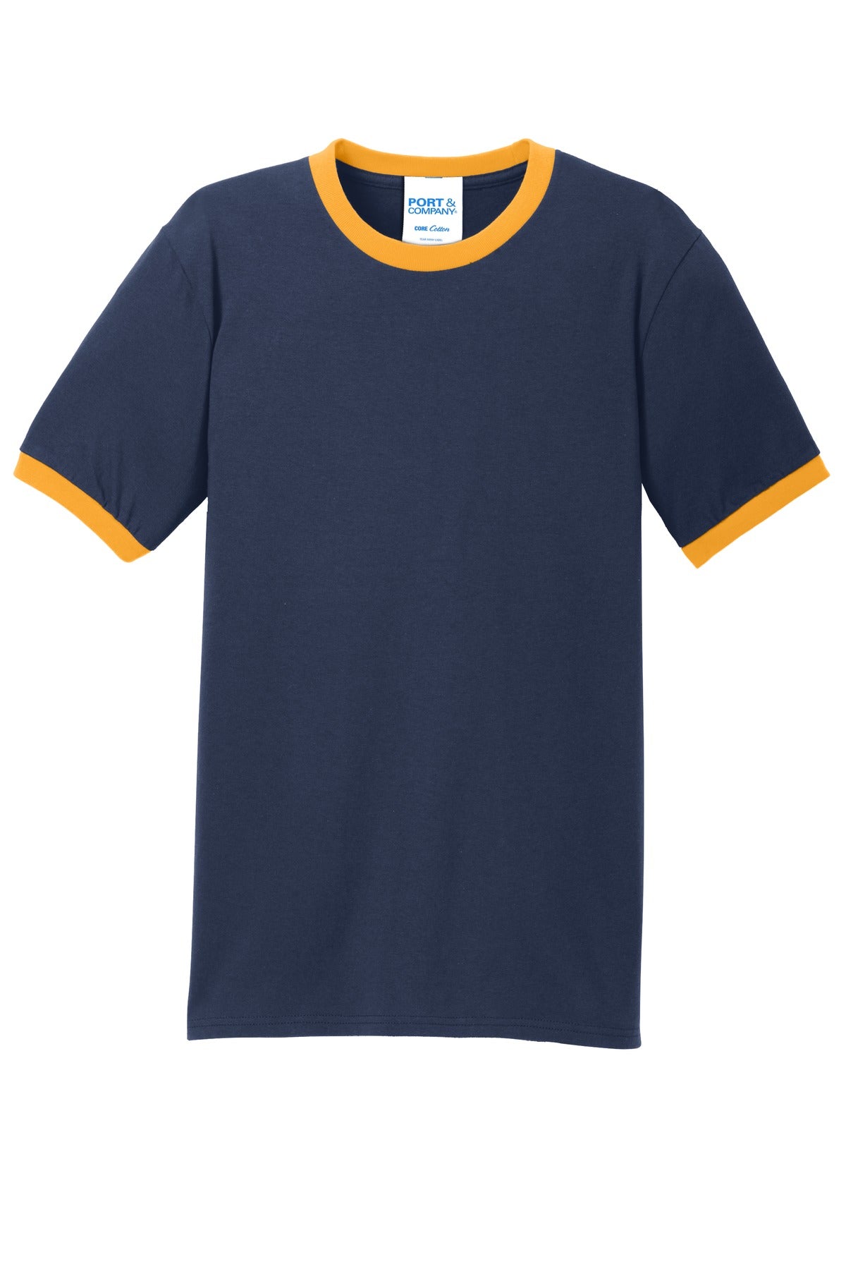 Port & Company Core Cotton Ringer Tee. PC54R
