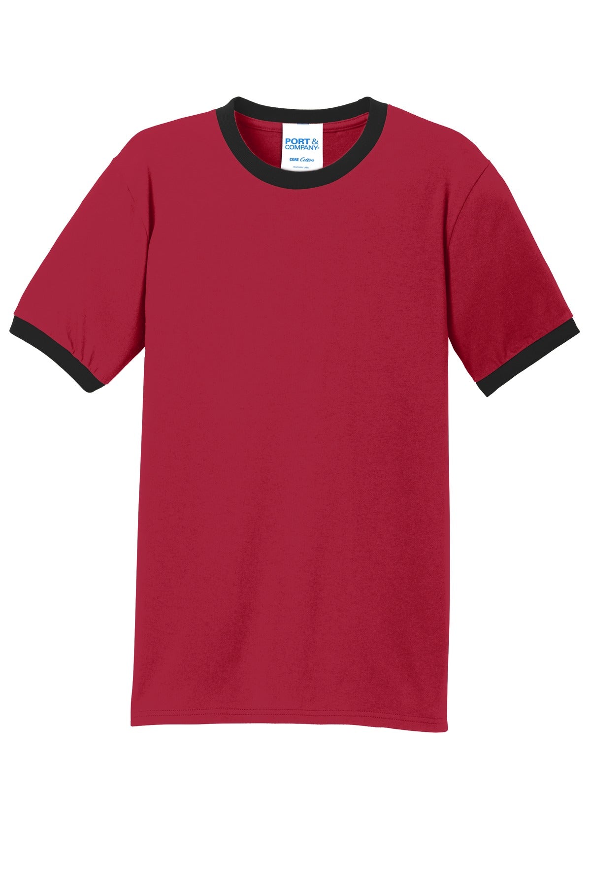 Port & Company Core Cotton Ringer Tee. PC54R