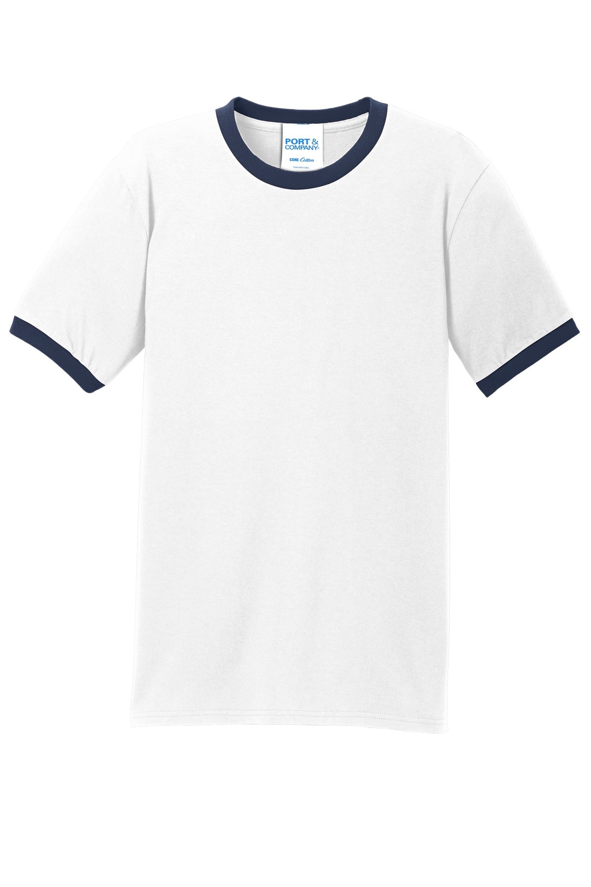 Port & Company Core Cotton Ringer Tee. PC54R