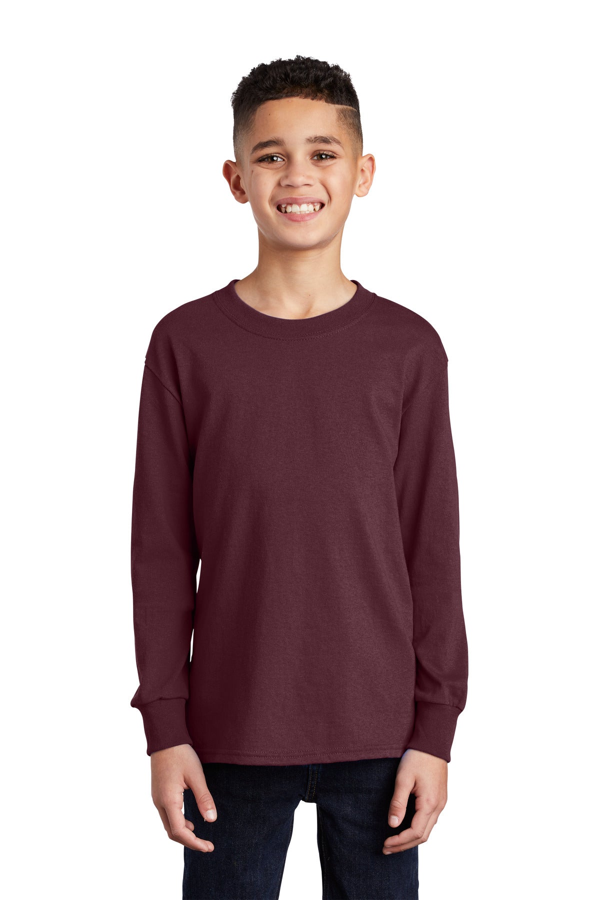 Port & Company Youth Long Sleeve Core Cotton Tee. PC54YLS