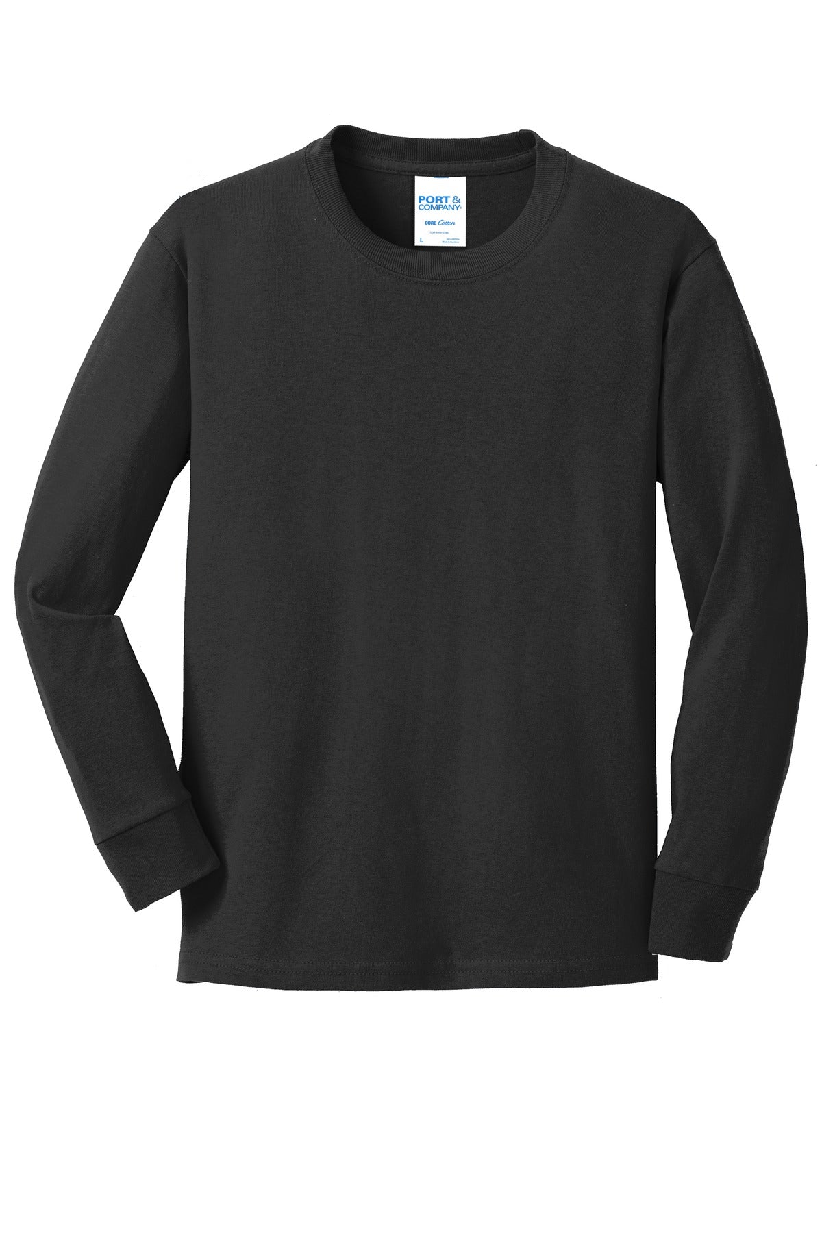 Port & Company Youth Long Sleeve Core Cotton Tee. PC54YLS
