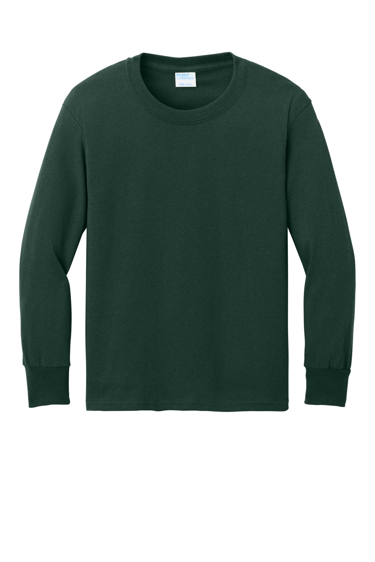 Port & Company Youth Long Sleeve Core Cotton Tee. PC54YLS