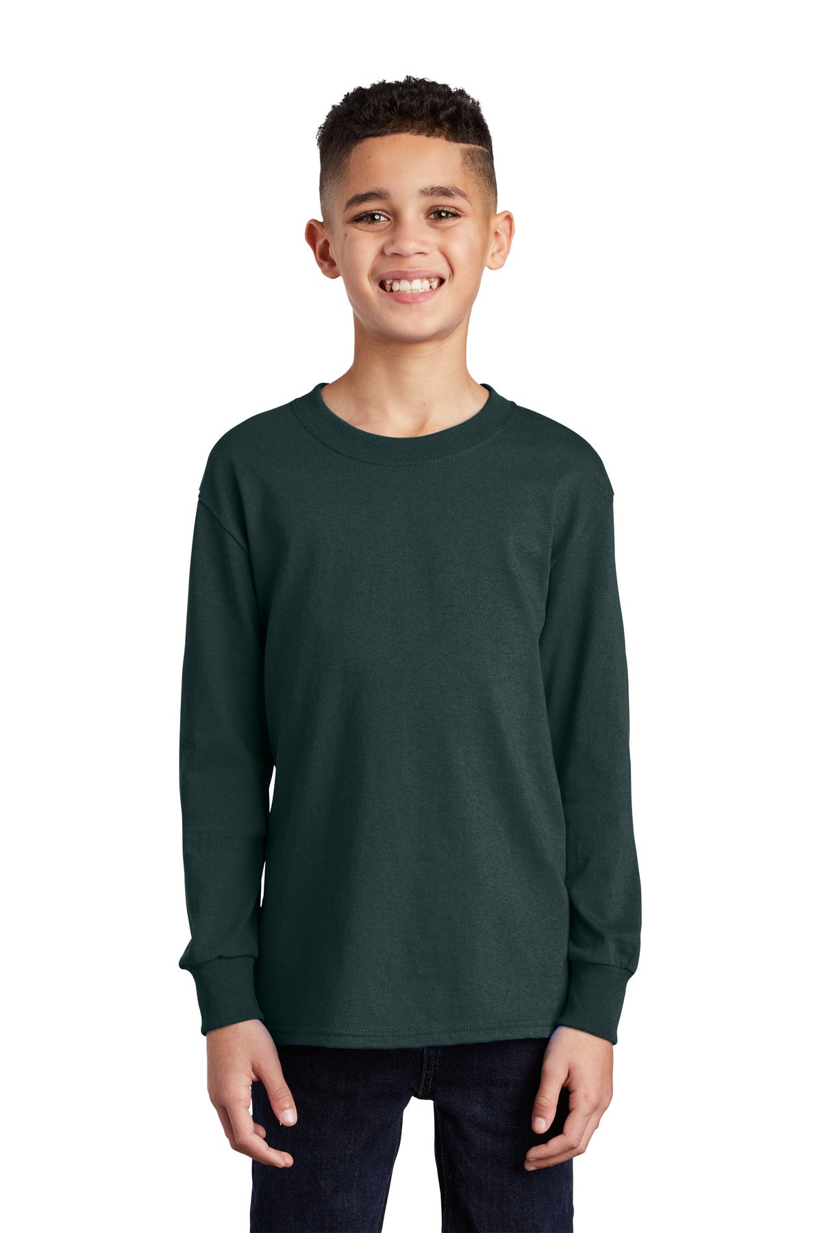 Port & Company Youth Long Sleeve Core Cotton Tee. PC54YLS