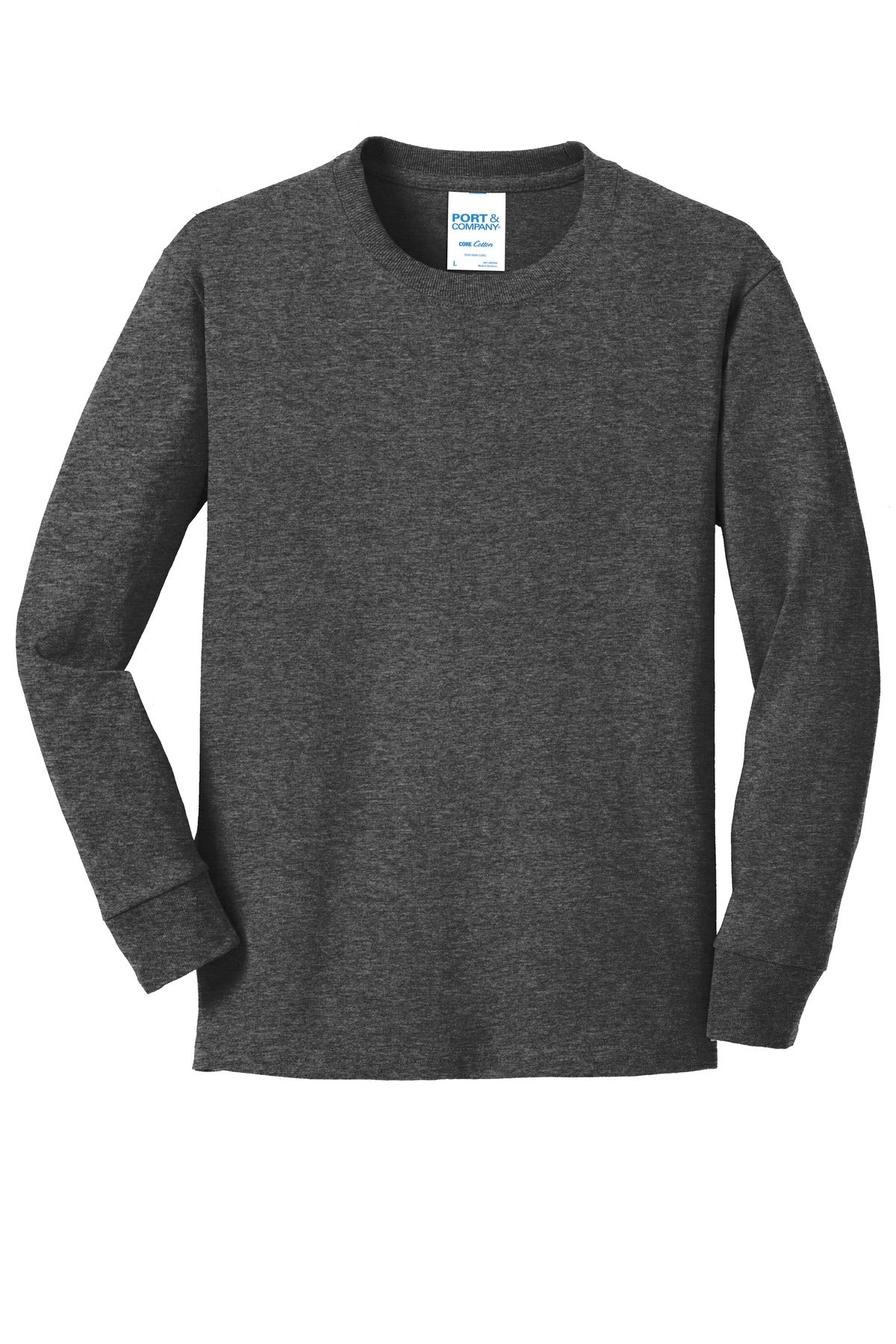 Port & Company Youth Long Sleeve Core Cotton Tee. PC54YLS