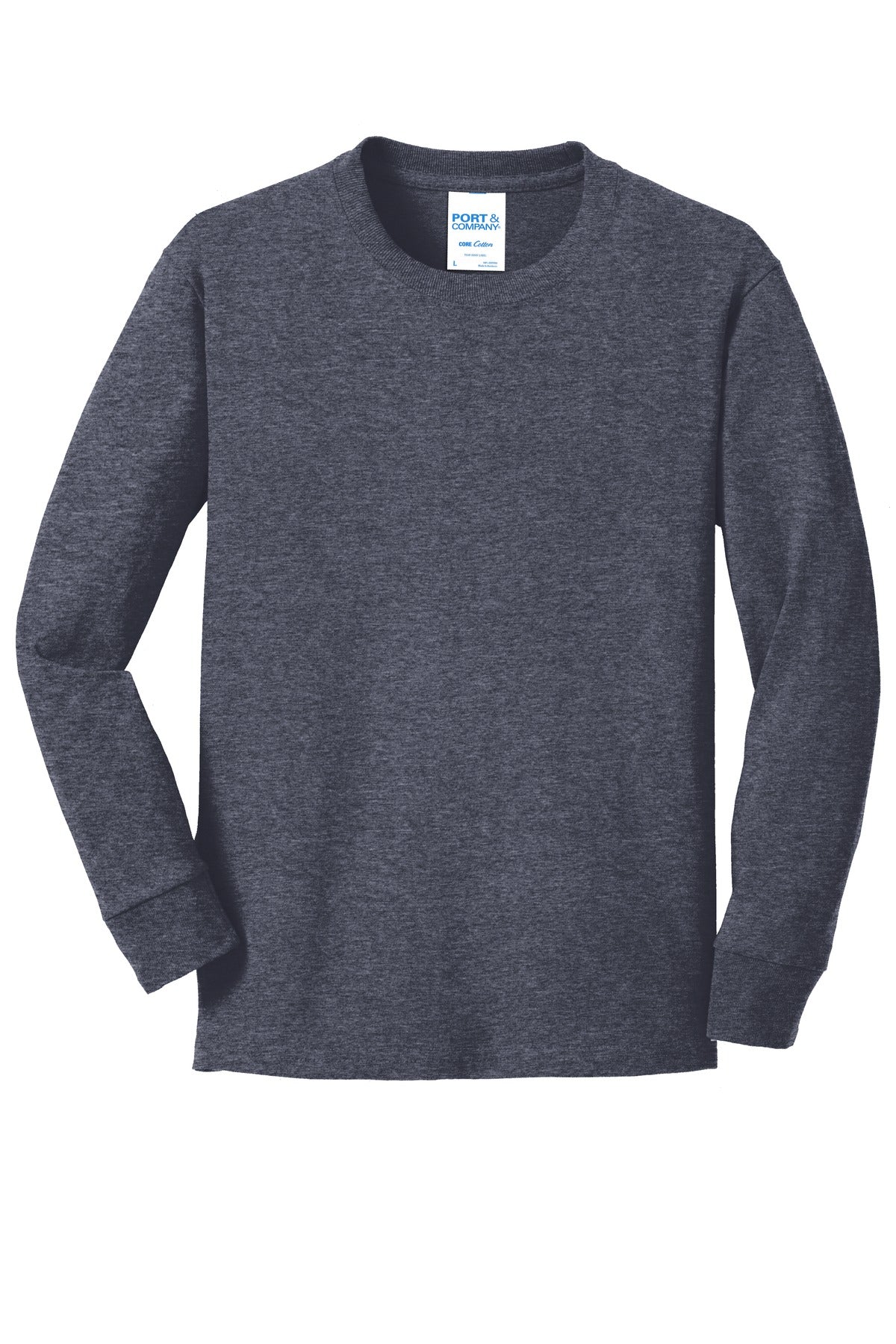 Port & Company Youth Long Sleeve Core Cotton Tee. PC54YLS