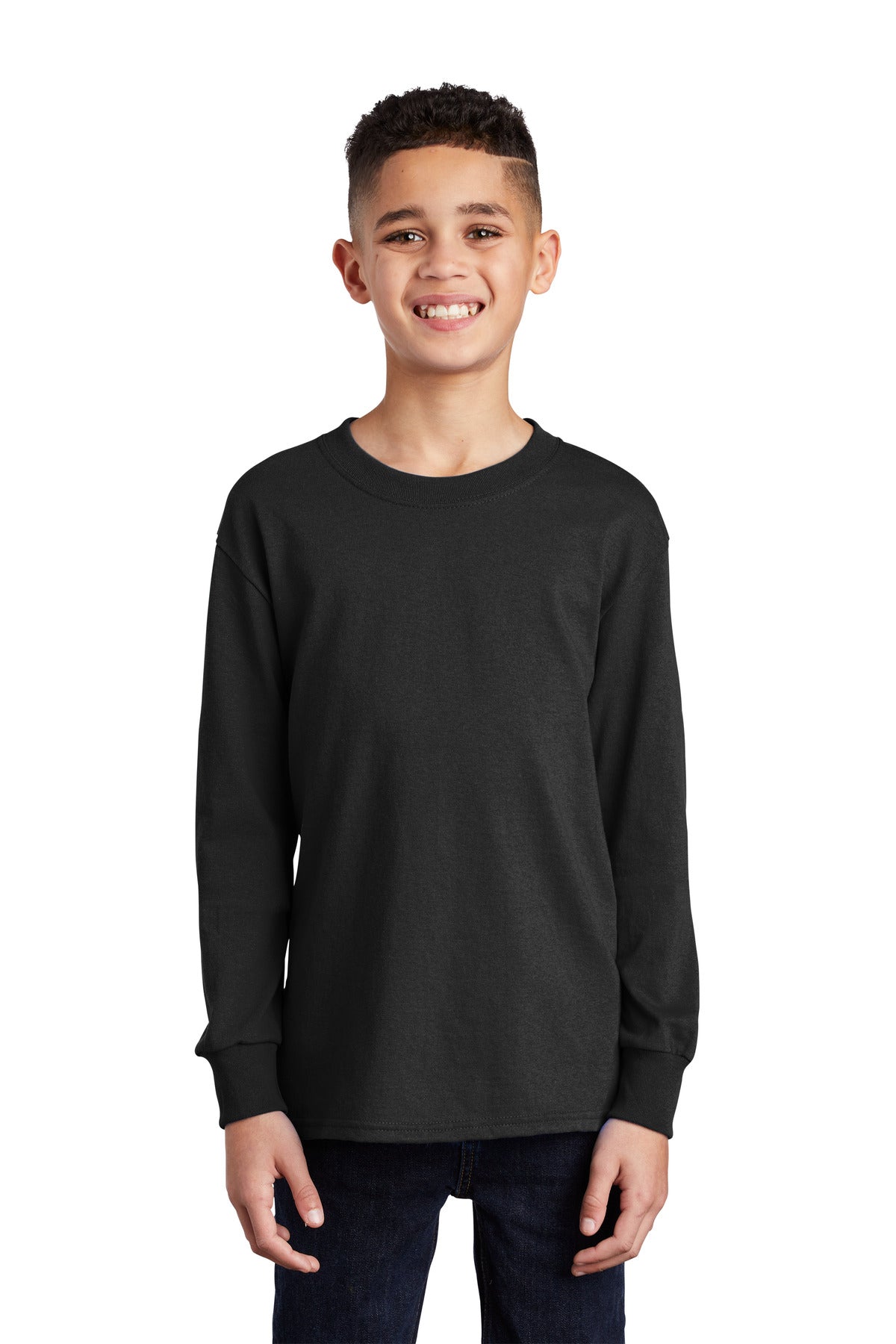 Port & Company Youth Long Sleeve Core Cotton Tee. PC54YLS