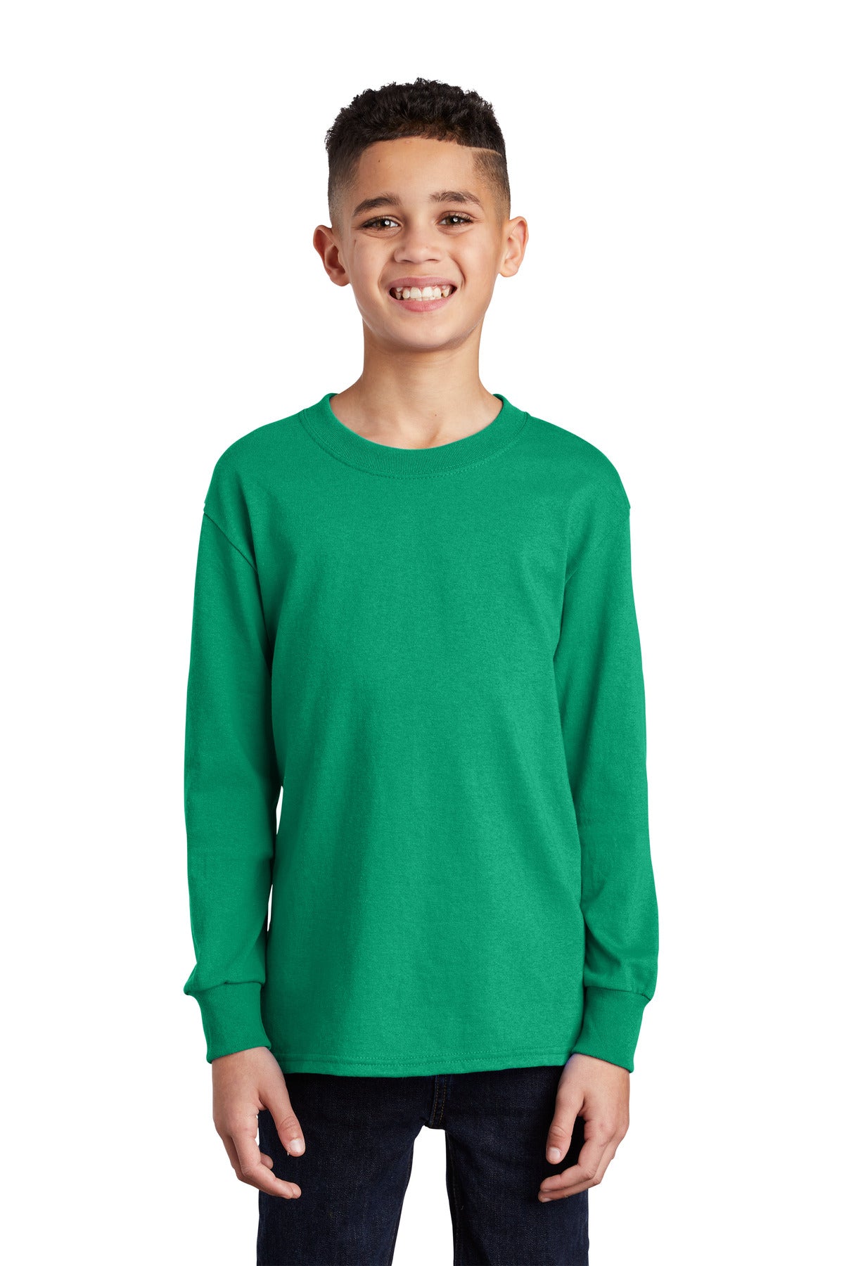 Port & Company Youth Long Sleeve Core Cotton Tee. PC54YLS