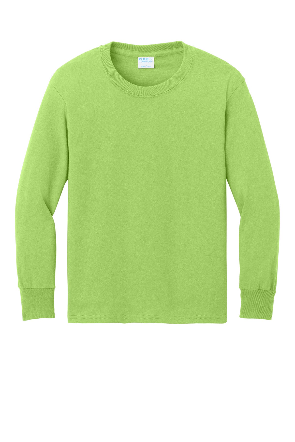 Port & Company Youth Long Sleeve Core Cotton Tee. PC54YLS