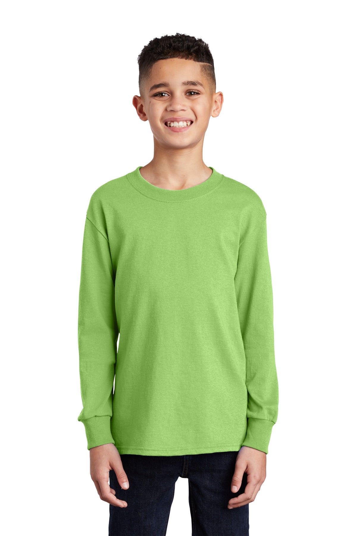 Port & Company Youth Long Sleeve Core Cotton Tee. PC54YLS