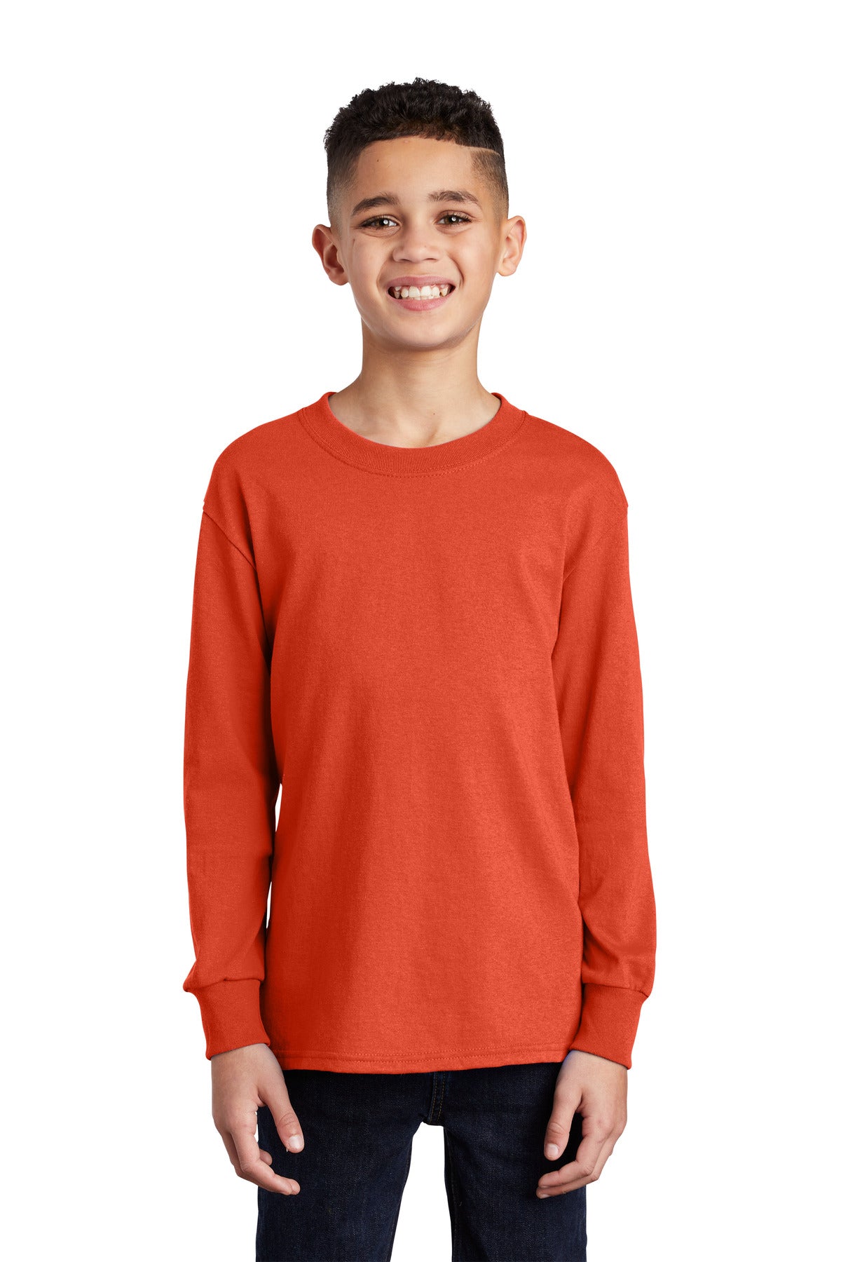 Port & Company Youth Long Sleeve Core Cotton Tee. PC54YLS