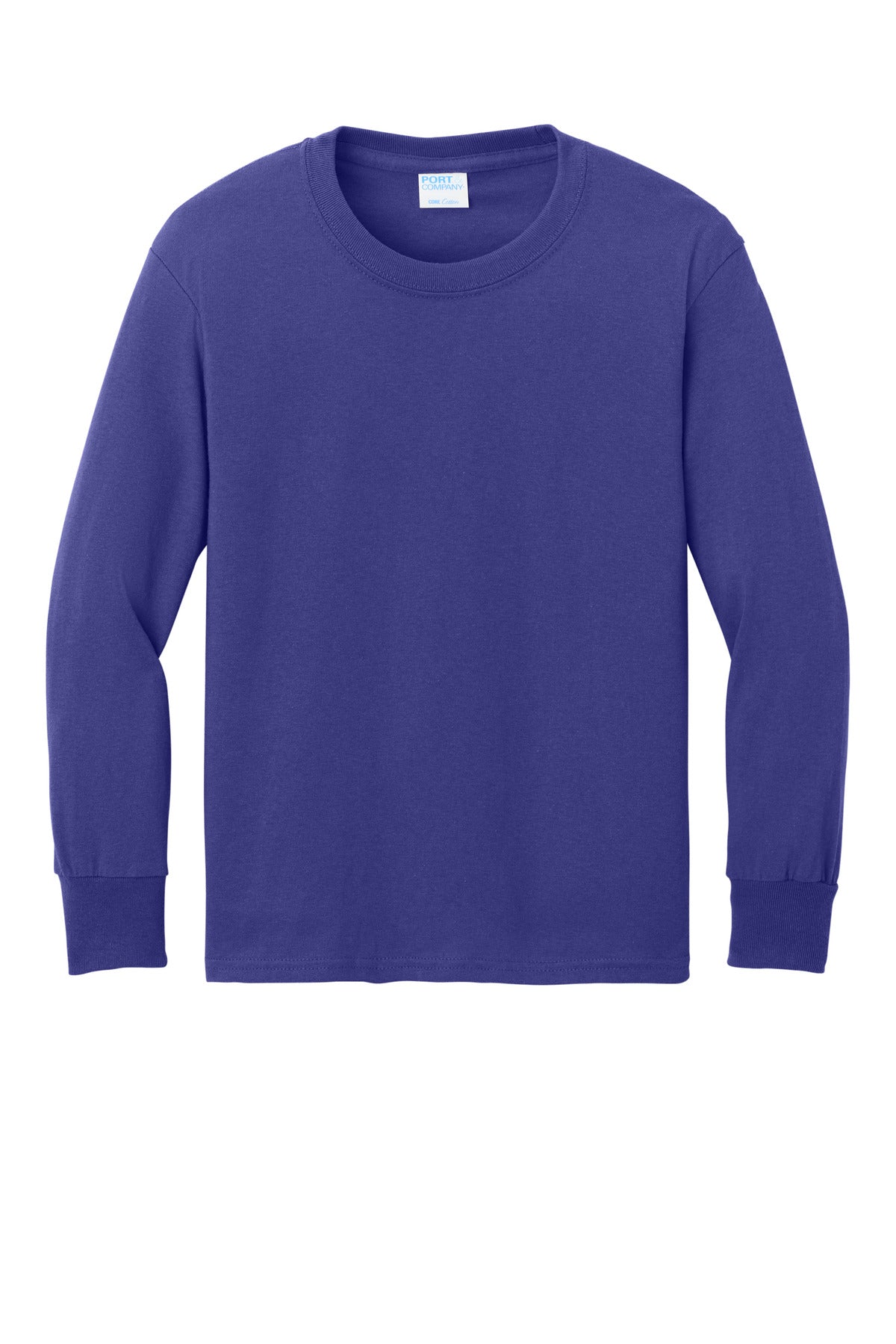 Port & Company Youth Long Sleeve Core Cotton Tee. PC54YLS